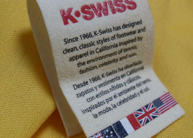 Durable Screen Printing Tagless Labels , Custom Printed Fabric Labels For Clothes / Hat