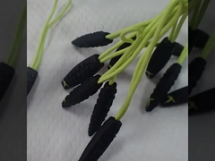 বহিরঙ্গন ক্রীড়া পোশাকের জন্য ফ্লুরোসেন্ট সবুজ দড়ি আকর্ষণীয় রাবার জিপার টানুন