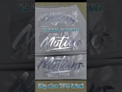 কাস্টম টিপিইউ তাপ স্থানান্তর লোগো 3 ডি টিপিইউ লেবেল স্থানান্তর নরম টিপিইউ লোগো পোশাকের জন্য