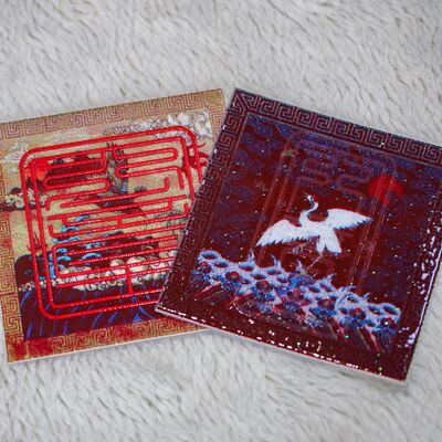 কাস্টম ফ্যাব্রিক সিল্ক স্ক্রিন প্রিন্টেড লেবেল - চিতাবাঘ প্যাটার্নের ব্র্যান্ড লোগো পোশাকের জন্য