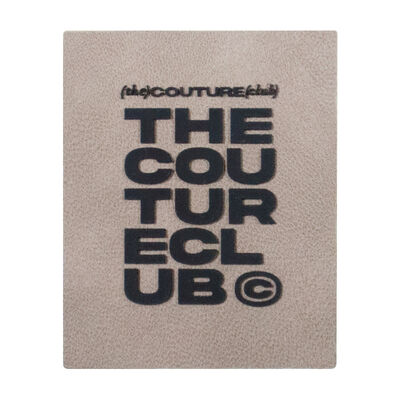 Foamed Silicone Print Label on Microfiber - The Couture Club Custom Brand Tag