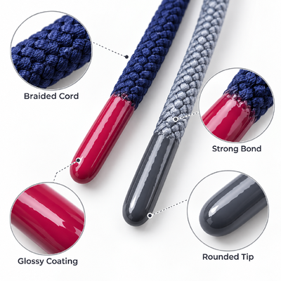 কাস্টম নরম সিলিকন Aglets জন্য Drawstrings Hoodie কর্ড এবং পোশাক আনুষাঙ্গিক