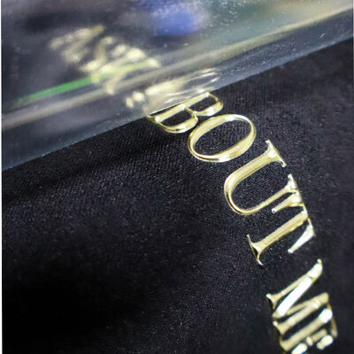 Gold-Plated TPU Heat Transfer Label - 3D Raised Lettering Emblem for Garment Branding & Fashion Embellishment